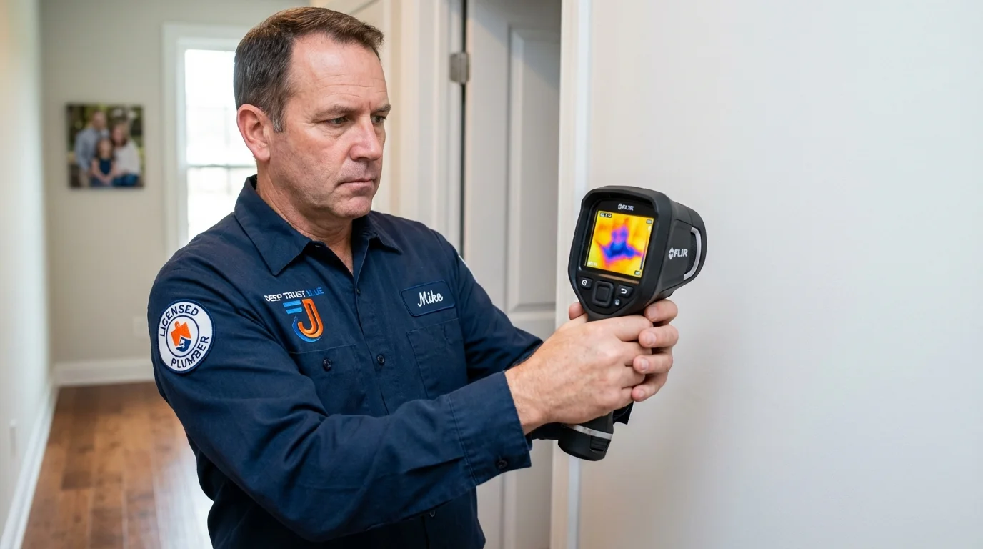 Thermal imaging leak detection by Johns Plumbing LLC in Amherst